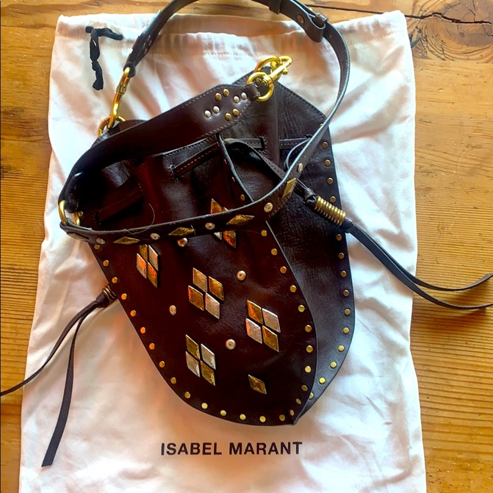 Isabel Marant- Radja Studded Leather Bucket Bag